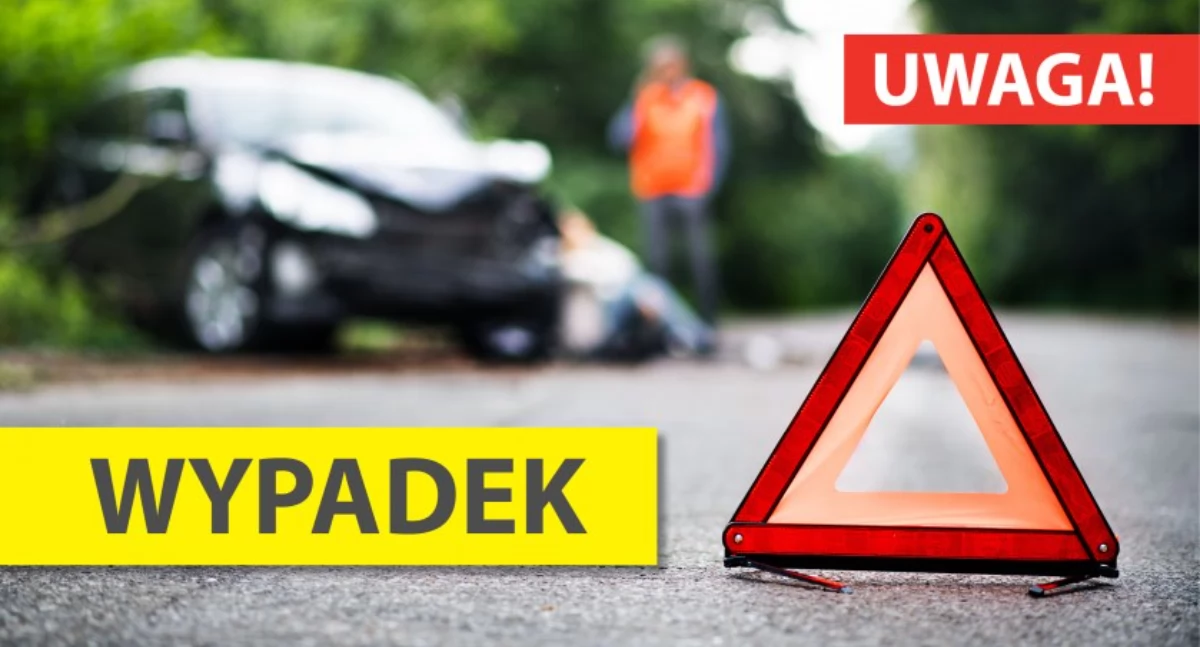 Wypadki, Wypadek motocyklisty Kacicach - zdjęcie, fotografia