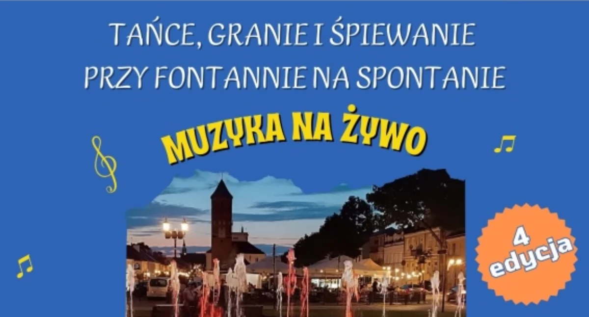 WIADOMOŚCI Z URZĘDU MIEJSKIEGO W PUŁTUSKU, EDYCJA „TAŃCE GRANIE ŚPIEWANIE FONTANNIE SPONTANIE” - zdjęcie, fotografia