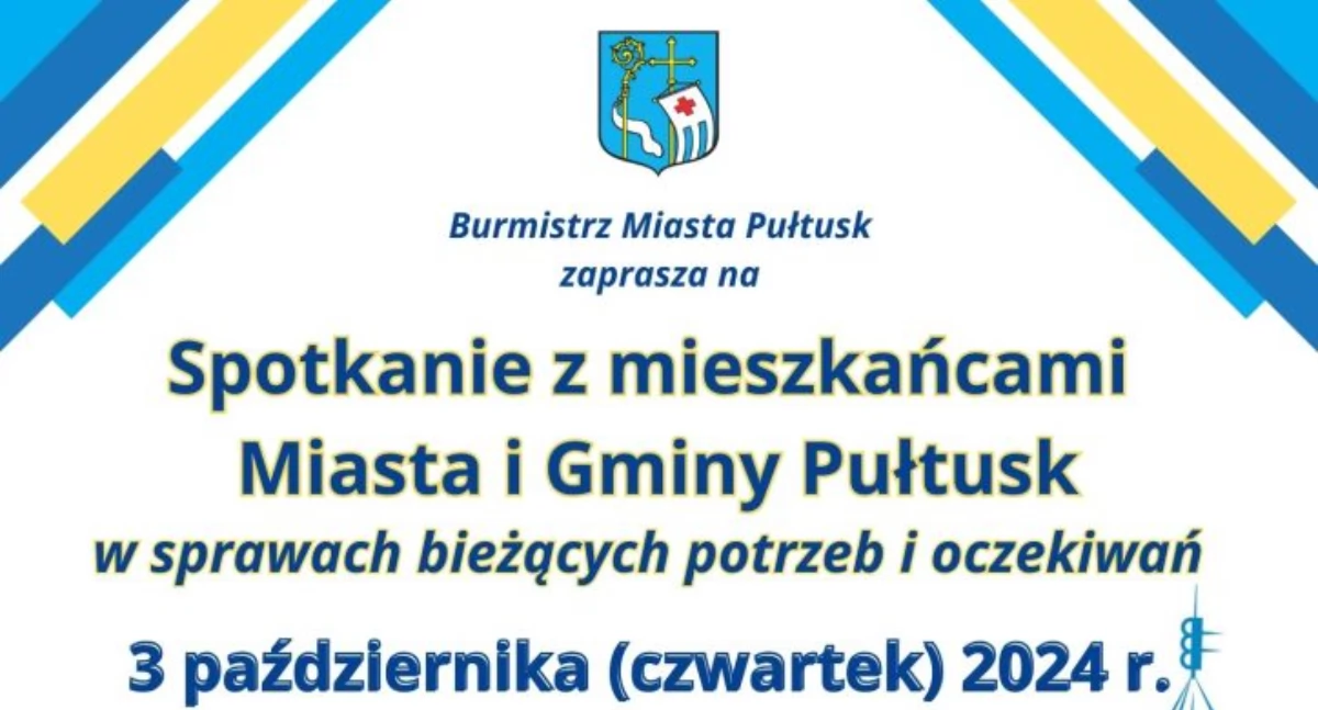 WIADOMOŚCI Z URZĘDU MIEJSKIEGO W PUŁTUSKU, Spotkanie mieszkańcami Miasta Gminy Pułtusk sprawach bieżących potrzeb oczekiwań - zdjęcie, fotografia
