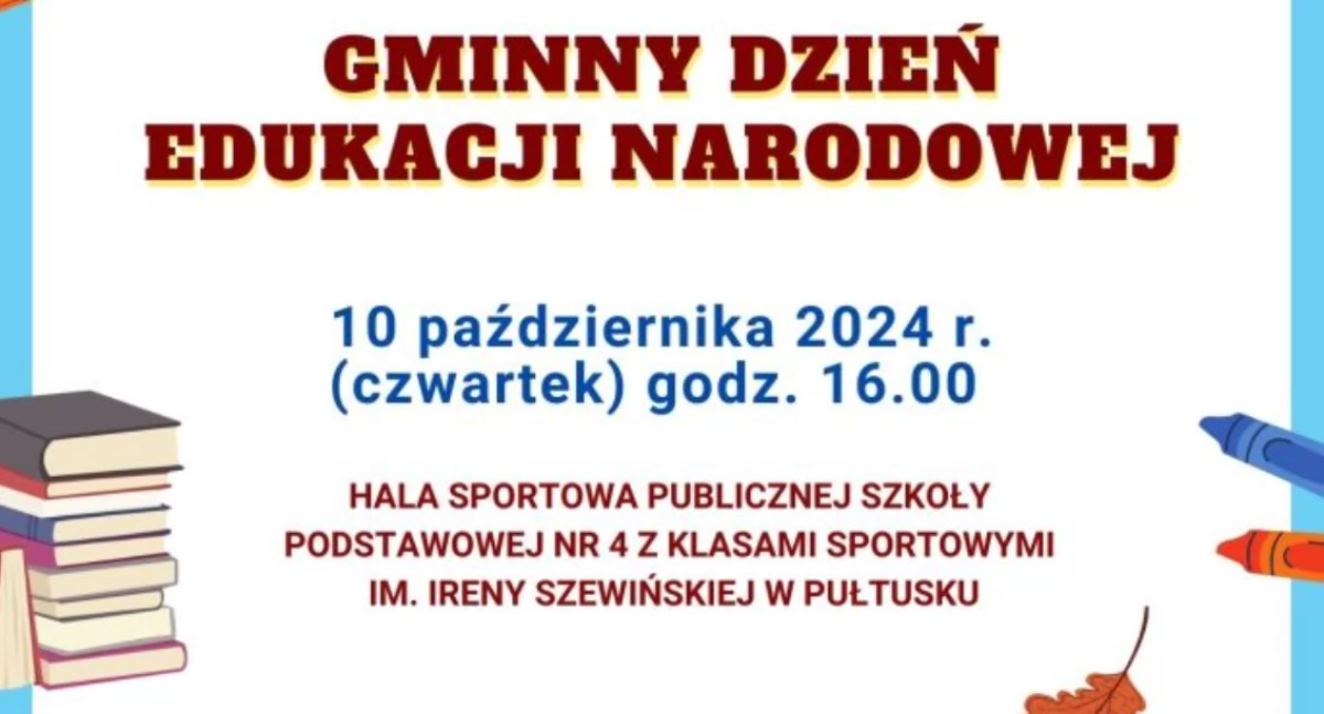 WIADOMOŚCI Z URZĘDU MIEJSKIEGO W PUŁTUSKU, GMINNY DZIEŃ EDUKACJI NARODOWEJ ZAPRASZAMY! - zdjęcie, fotografia