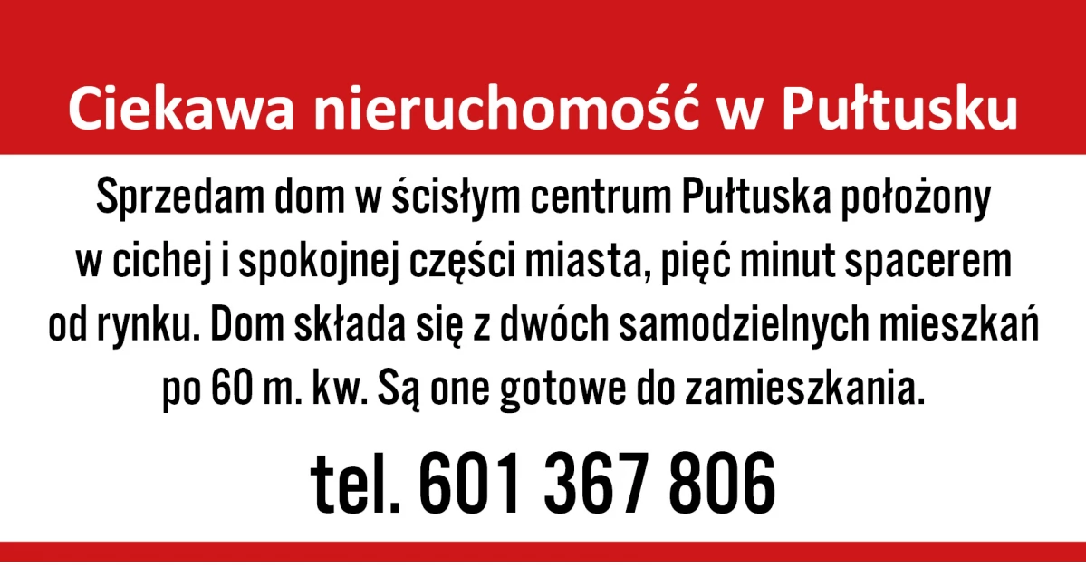 Ogłoszenie, NIERUCHOMOŚCI - zdjęcie, fotografia