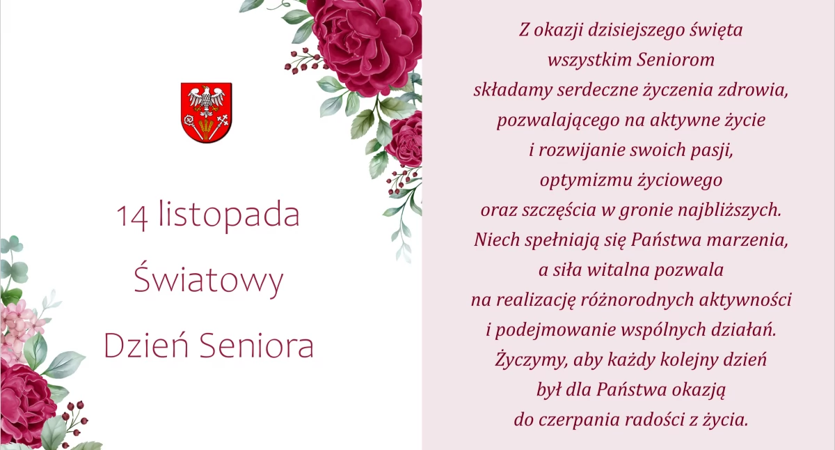 Podziękowania/Życzenia, listopada Światowy Dzień Seniora - zdjęcie, fotografia