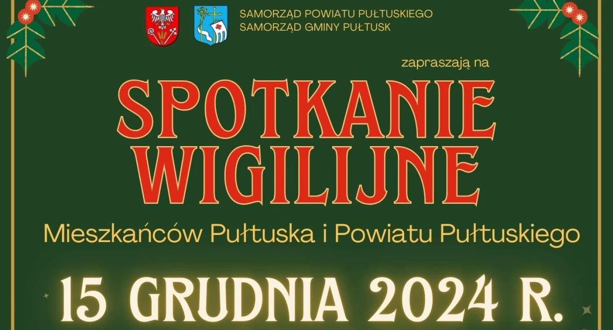 WIADOMOŚCI ZE STAROSTWA POWIATOWEGO, Spotkanie Wigilijne Mieszkańców zaproszenie - zdjęcie, fotografia