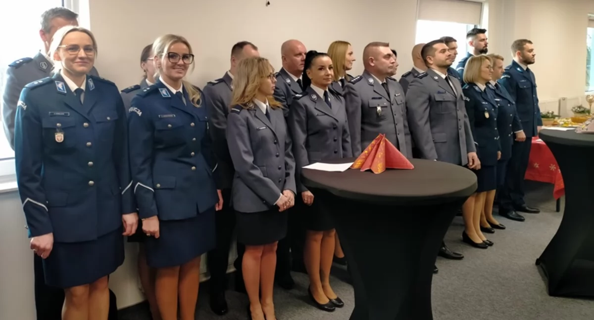 Policja, Wigilijne spotkanie Pułtusku - zdjęcie, fotografia