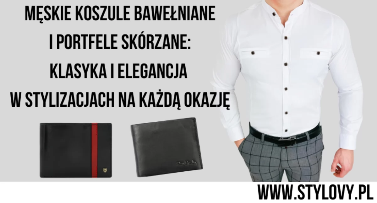 Artykuł zewnętrzny, Męskie koszule bawełniane portfele skórzane klasyka elegancja stylizacjach każdą okazję - zdjęcie, fotografia