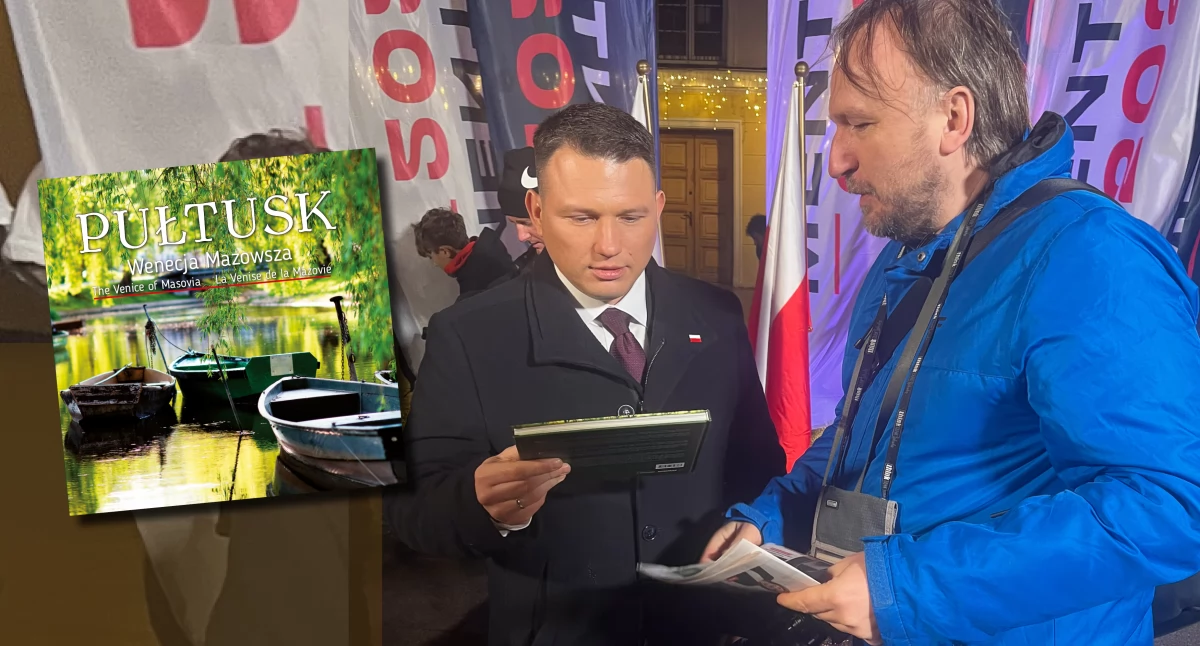 W polityce, Sławomir Mentzen dostał prezent - zdjęcie, fotografia
