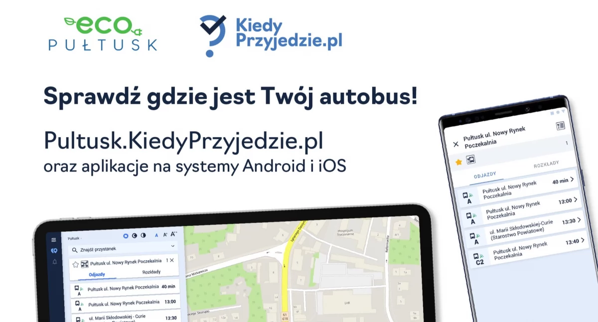 Samorząd , Sprawdź gdzie Twój autobus Pułtusk serwisie KiedyPrzyjedzie - zdjęcie, fotografia
