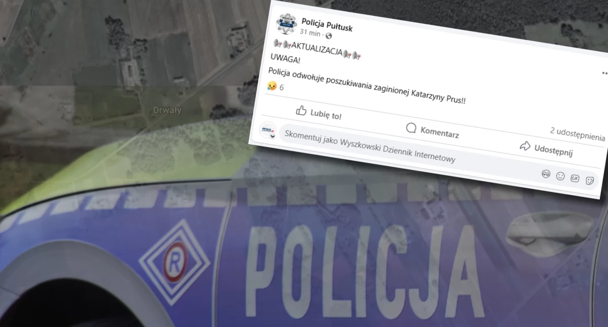 Policja, Tragiczny finał poszukiwań Młoda kobieta została znaleziona martwa - zdjęcie, fotografia