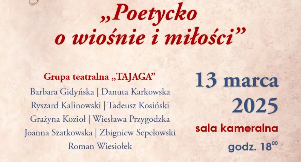 Koncerty, „Poetycko wiośnie miłości” wkrótce MCKiS zaproszenie - zdjęcie, fotografia