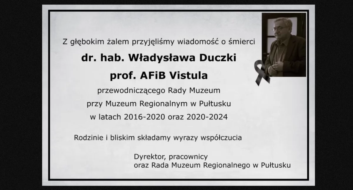Kondolencje, Zmarł Władysław Duczko - zdjęcie, fotografia