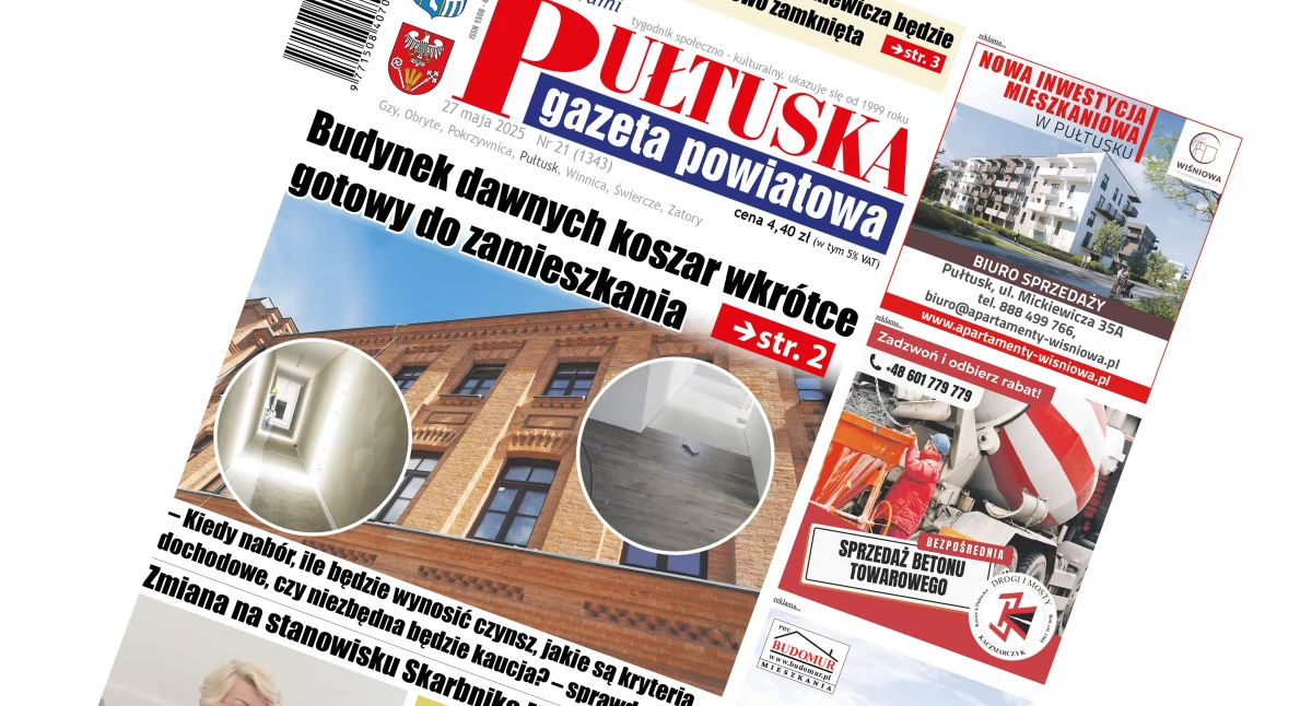 W aktualnym numerze PGP, numerze Pułtuskiej Gazety Powiatowej - zdjęcie, fotografia