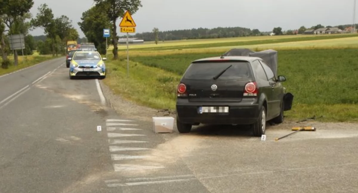 Wypadki, Wypadek Gładczynie Rządowym osoby trafiły szpitala - zdjęcie, fotografia
