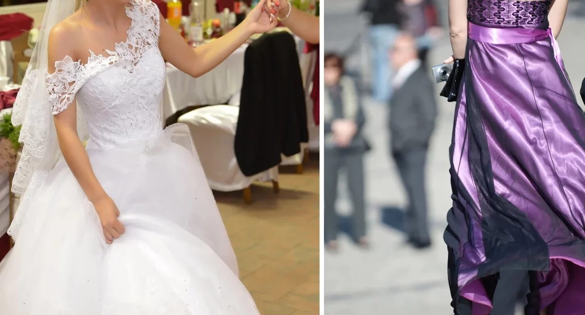 Społeczeństwo, Modowe wpadki weselach Świadkowa pojawiła czarnej koronkowej - zdjęcie, fotografia