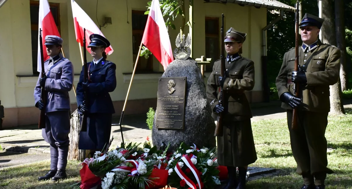 Tradycja, Uroczystość tablicy Paderewskiego rocznica „Zwycięskiej Bitwy Warszawskiej” - zdjęcie, fotografia
