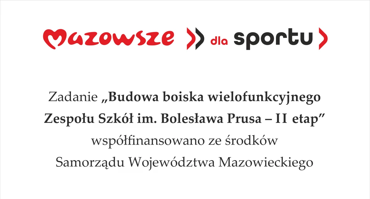 Podpisanie umowy na dofinansowanie zadania „Budowa boiska wielofunkcyjnego Zespołu Szkół im. Bolesława Prusa – II etap”