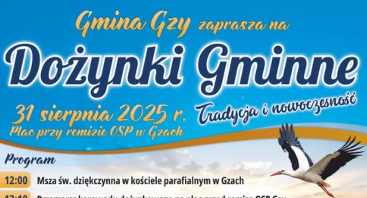 Zaproszenia, Zapraszamy dożynki gminne Gzach - zdjęcie, fotografia