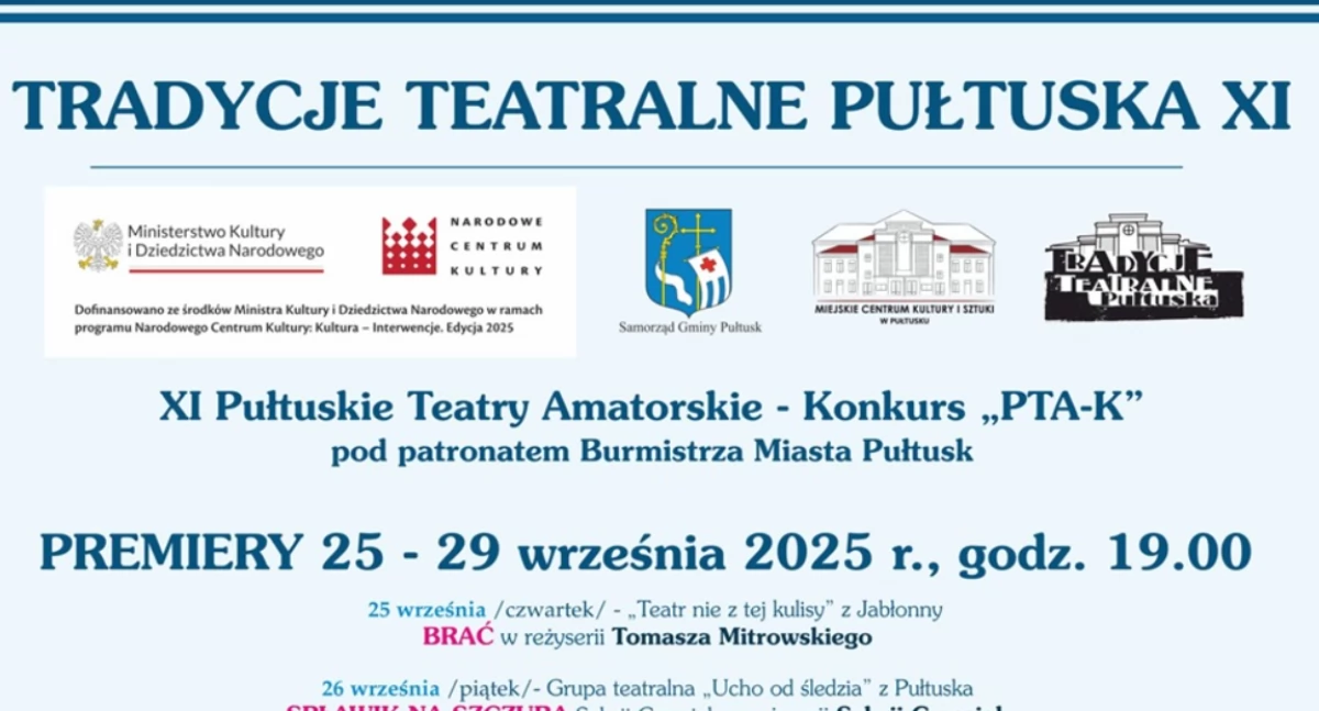 Zaproszenia, TRADYCJE TEATRALNE PUŁTUSKA ZAPROSZENIE - zdjęcie, fotografia