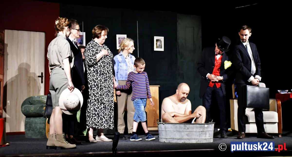 Teatr, Leśnicy wystawili Mrożka Pułtuskie Teatry Amatorskie Konkurs - zdjęcie, fotografia