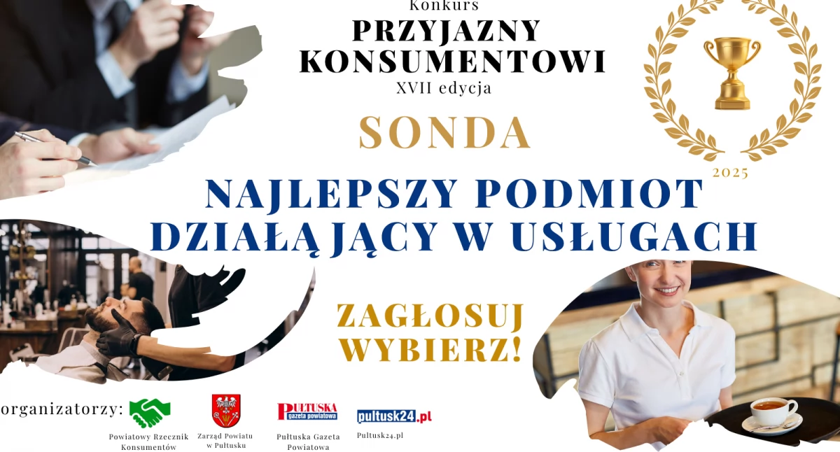Wybierzecie NAJLEPSZY PODMIOT DZIAŁAJĄCY W USŁUGACH w całym powiecie!
