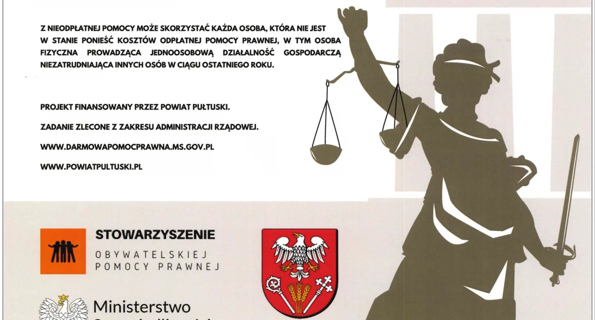 WIADOMOŚCI ZE STAROSTWA POWIATOWEGO, Nieodpłatna pomoc prawna nieodpłatne poradnictwo obywatelskie - zdjęcie, fotografia