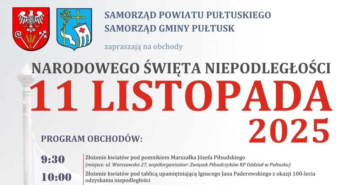 11 Listopada 2025 r. - Narodowe Święto Niepodległości (program obchodów)