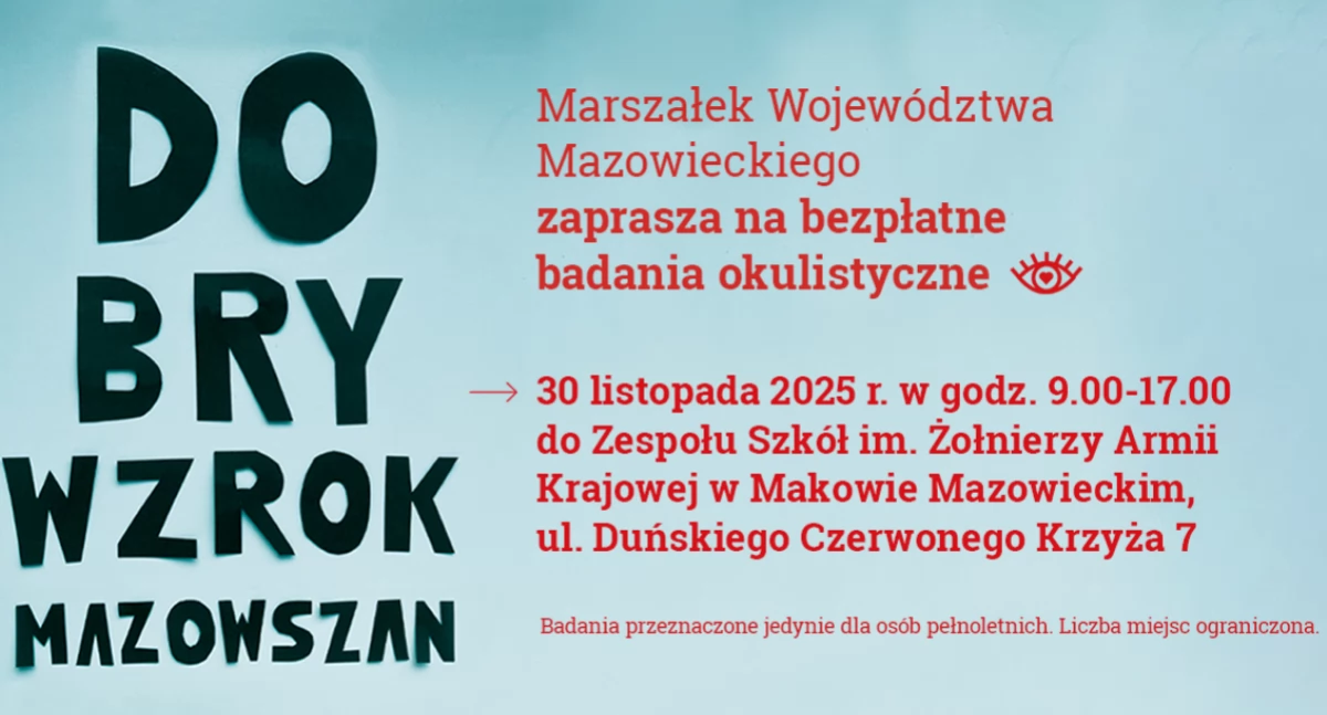 Darmowe badania okulistyczne w Makowie Mazowieckim