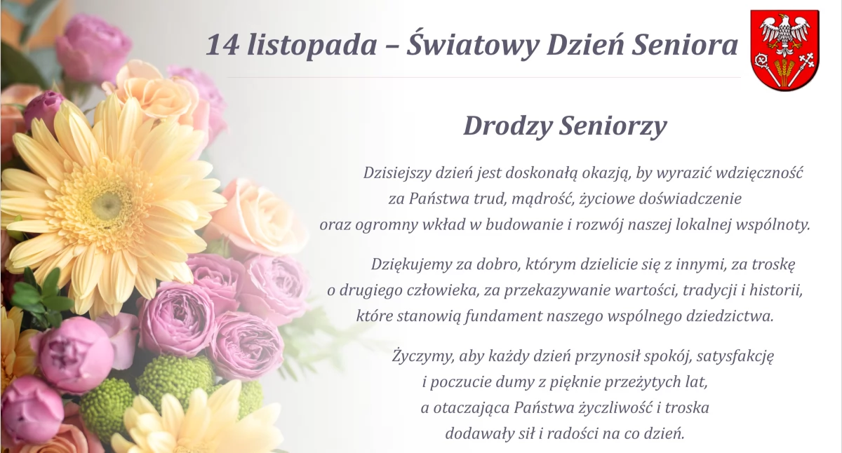 14 listopada - Światowy Dzień Seniora
