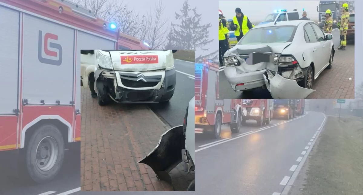 Wypadek w Moszynie: Trzy pojazdy zderzyły się o poranku