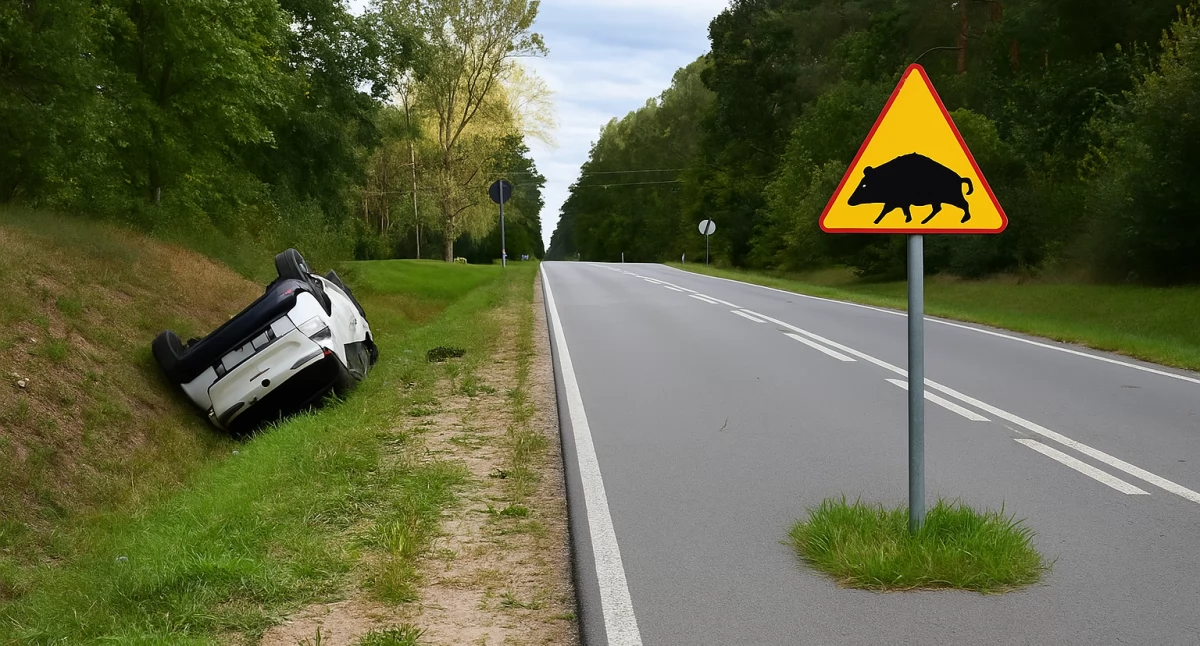 Uwaga na łosie! Groźny weekend na drogach powiatu pułtuskiego