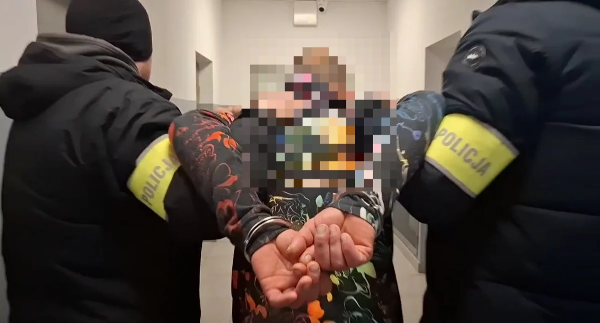 Schwytany mężczyzna. Fot. KWP Radom