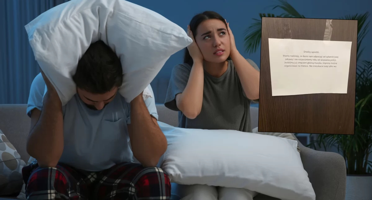 Społeczeństwo, Powiesili przed sylwestrem taką karteczkę bloku Burza sieci! - zdjęcie, fotografia