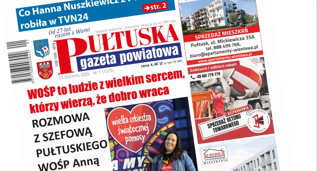 W aktualnym numerze PGP, numerze Pułtuskiej Gazety Powiatowej - zdjęcie, fotografia