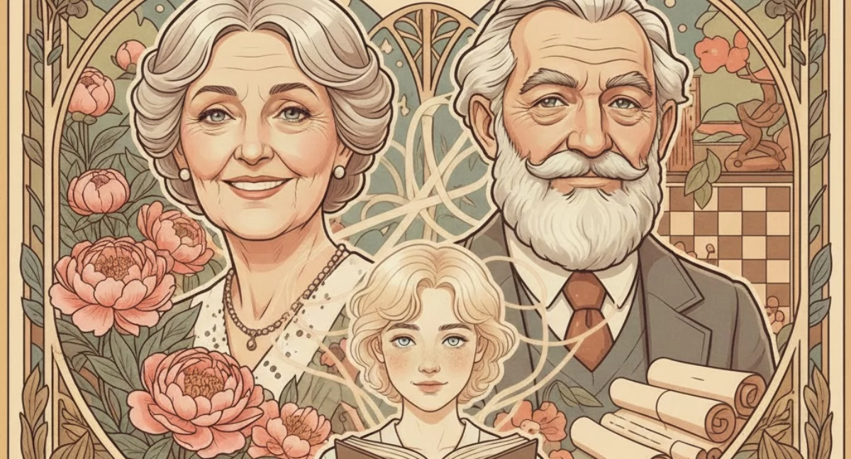 Społeczeństwo, dziecko dziedziczy babci dziadku tylko wygląd charakter  - zdjęcie, fotografia