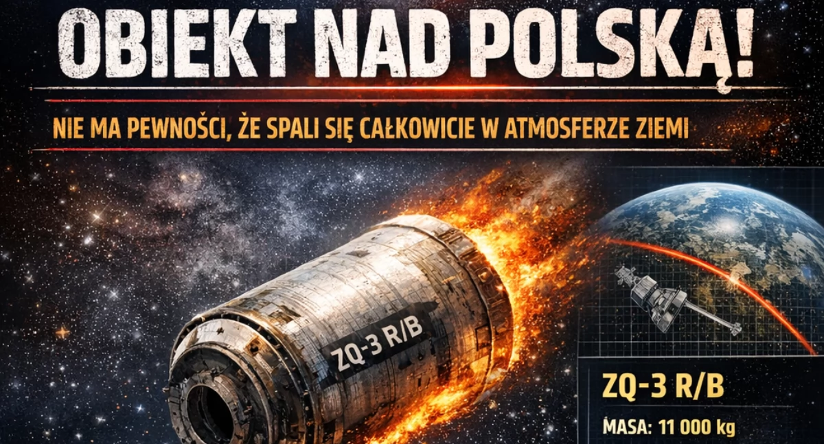 Społeczeństwo, Obiekt ważący Polską! pewności spali całkowicie atmosferze Ziemi - zdjęcie, fotografia