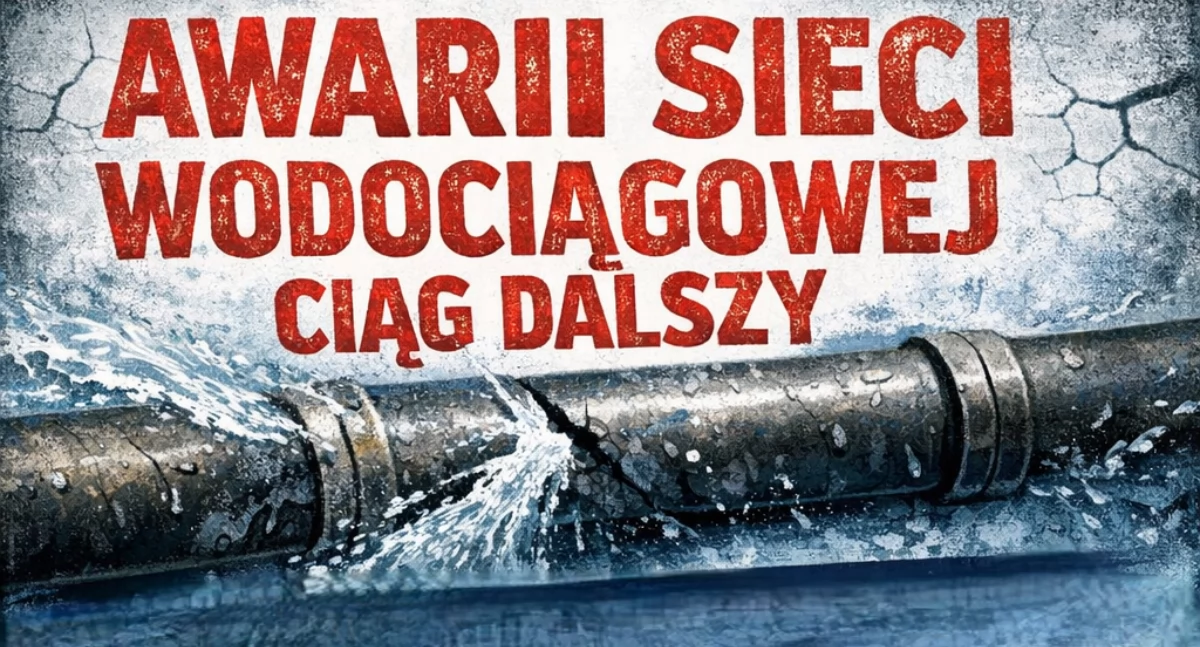 Społeczeństwo, Awarii sieci wodociągowej ciąg dalszy - zdjęcie, fotografia