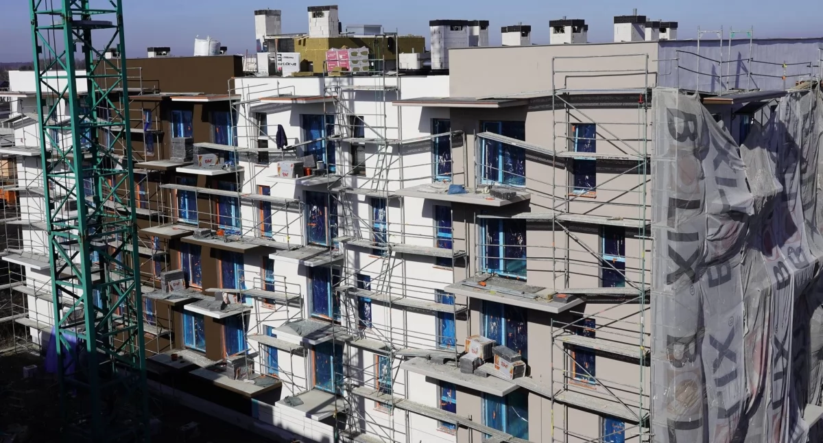 Reklama, Apartamenty Wiśniowa budowa nabiera kształtu - zdjęcie, fotografia