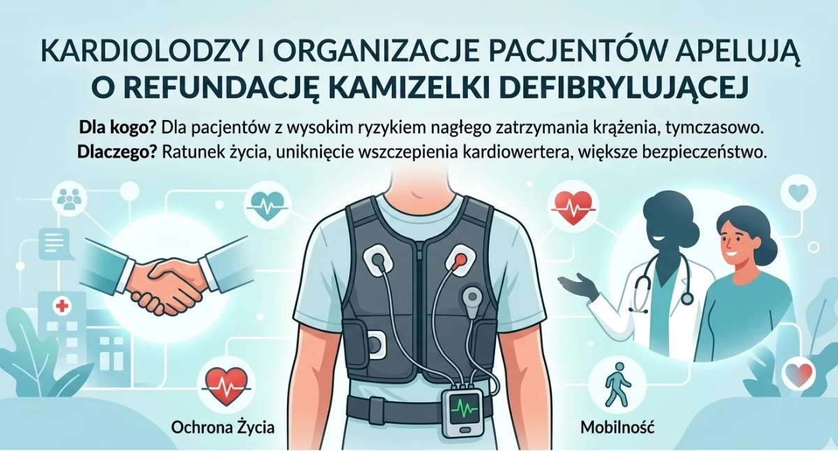 Zdrowie, Kamizelka defibrylująca kardiolodzy organizacje pacjentów apelują refundację - zdjęcie, fotografia