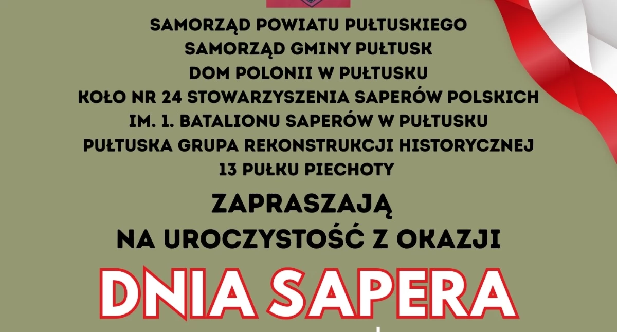 WIADOMOŚCI ZE STAROSTWA POWIATOWEGO, Uroczyste obchody Sapera Zaproszenie - zdjęcie, fotografia
