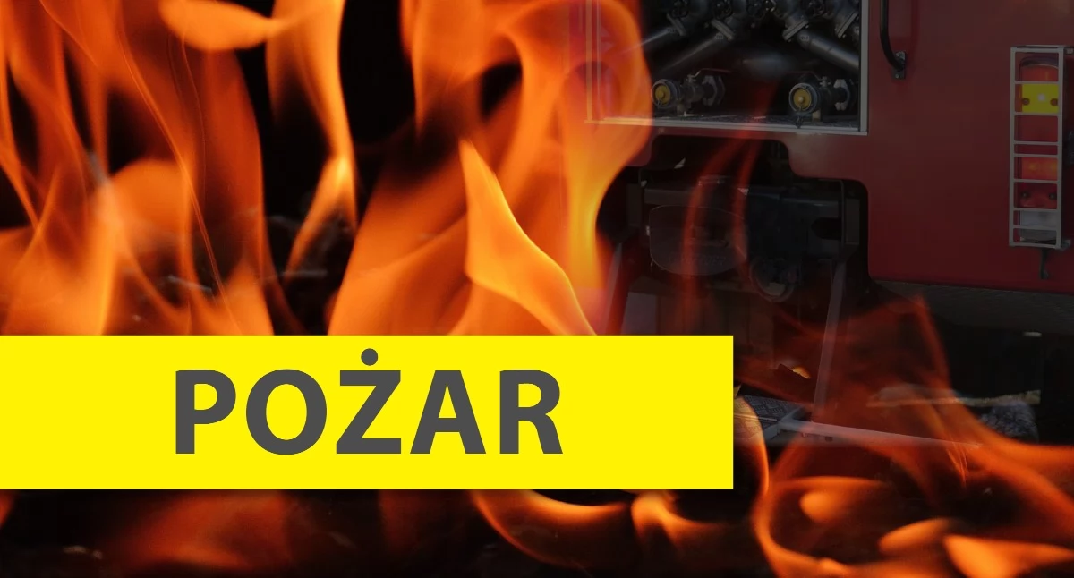 Pożary, Groźny pożar Powielinie Sześć zastępów straży walce żywiołem - zdjęcie, fotografia