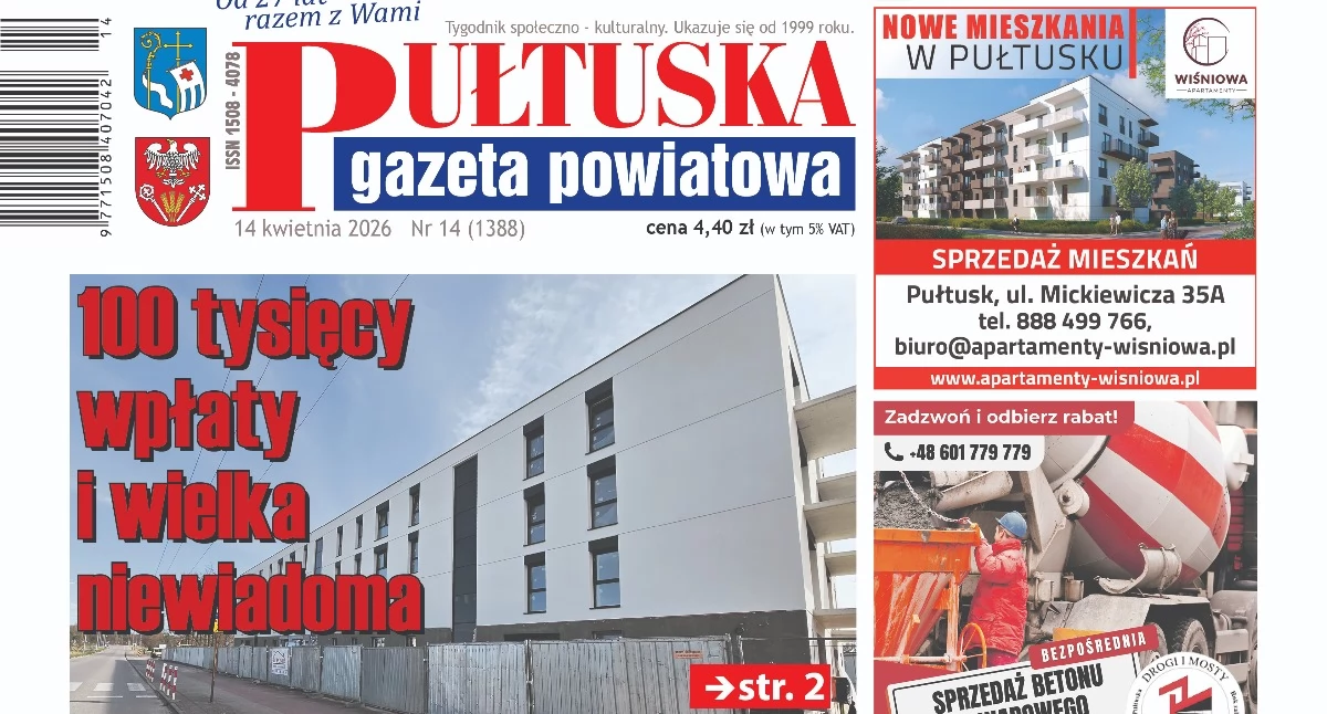 W aktualnym numerze PGP, numerze Pułtuskiej Gazety Powiatowej - zdjęcie, fotografia
