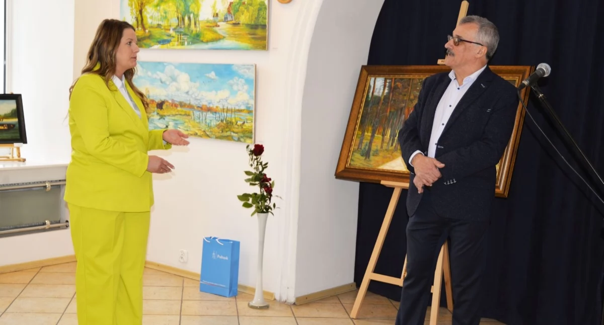 Wystawy, pejzaży „zielonego bloku” „Bitwy Grunwaldem” Wystawa Andrzeja Gocławskiego Pułtusku - zdjęcie, fotografia