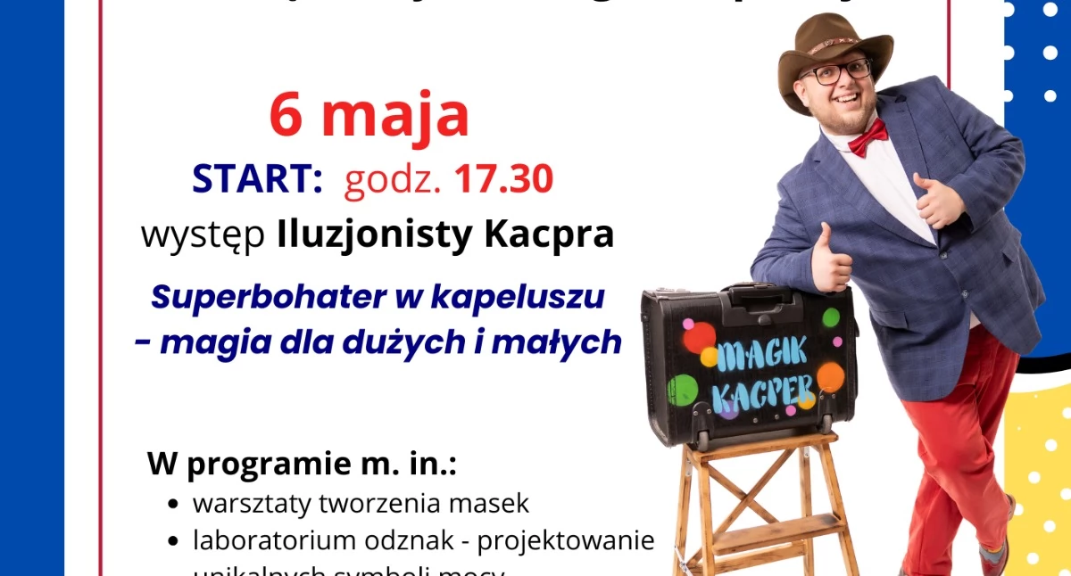 Kultura, Jutro dzień Superbohatera pułtuskiej bibliotece Magia warsztaty super moce! - zdjęcie, fotografia