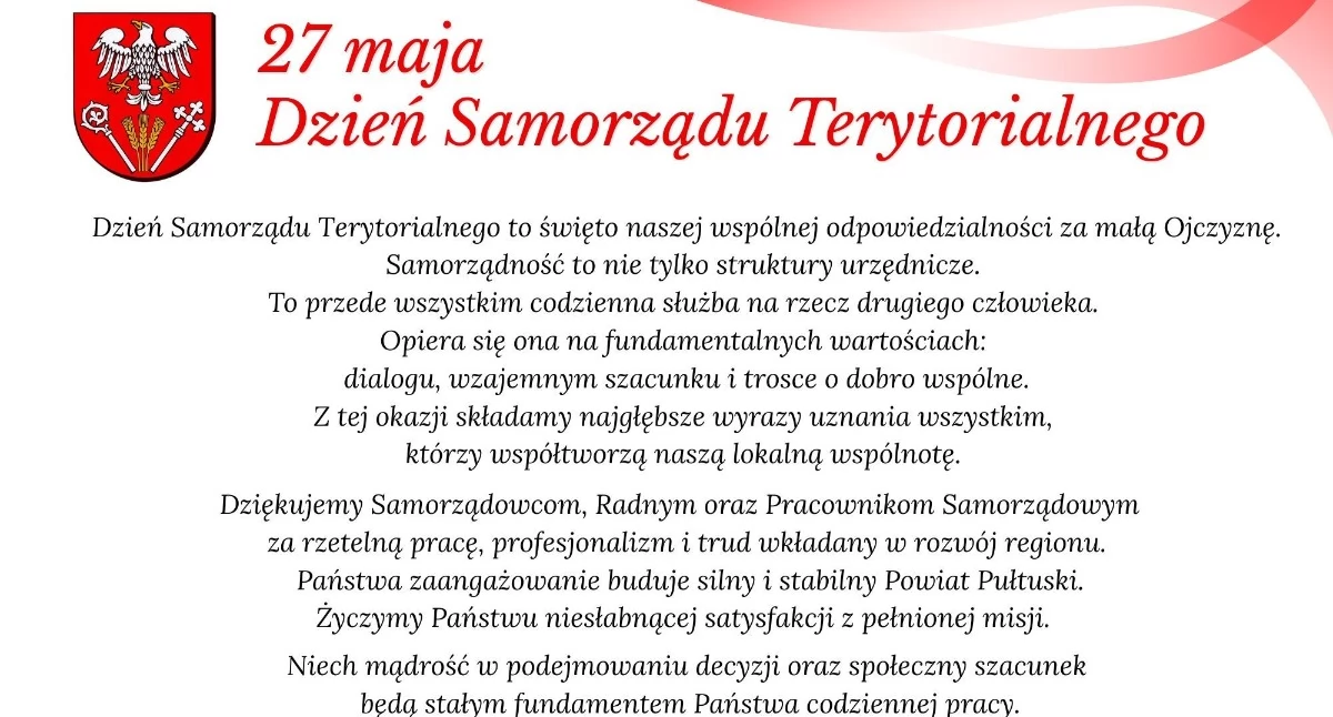 WIADOMOŚCI ZE STAROSTWA POWIATOWEGO, Dzień Samorządu Terytorialnego - zdjęcie, fotografia