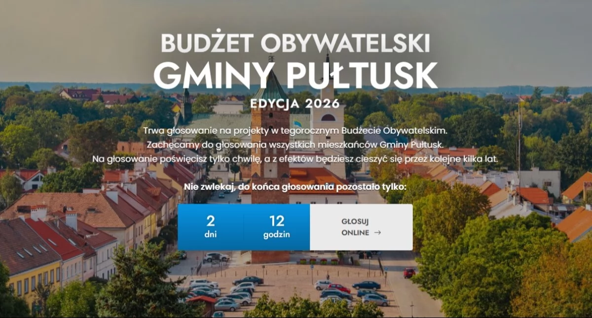 Miasto, Zostały tylko Zagłosuj swój projekt Budżecie Obywatelskim Gminy Pułtusk! - zdjęcie, fotografia