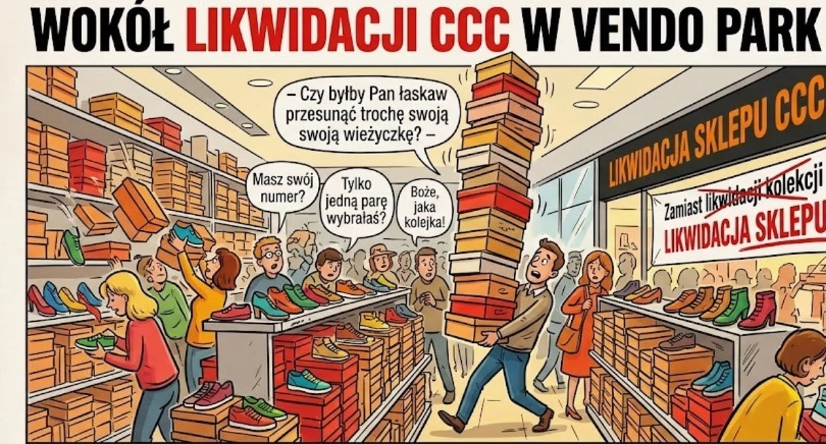 Społeczeństwo, przesunie swoją wieżyczkę Czyli likwidacja sklepu butami Vendo Parku Pułtusku! - zdjęcie, fotografia