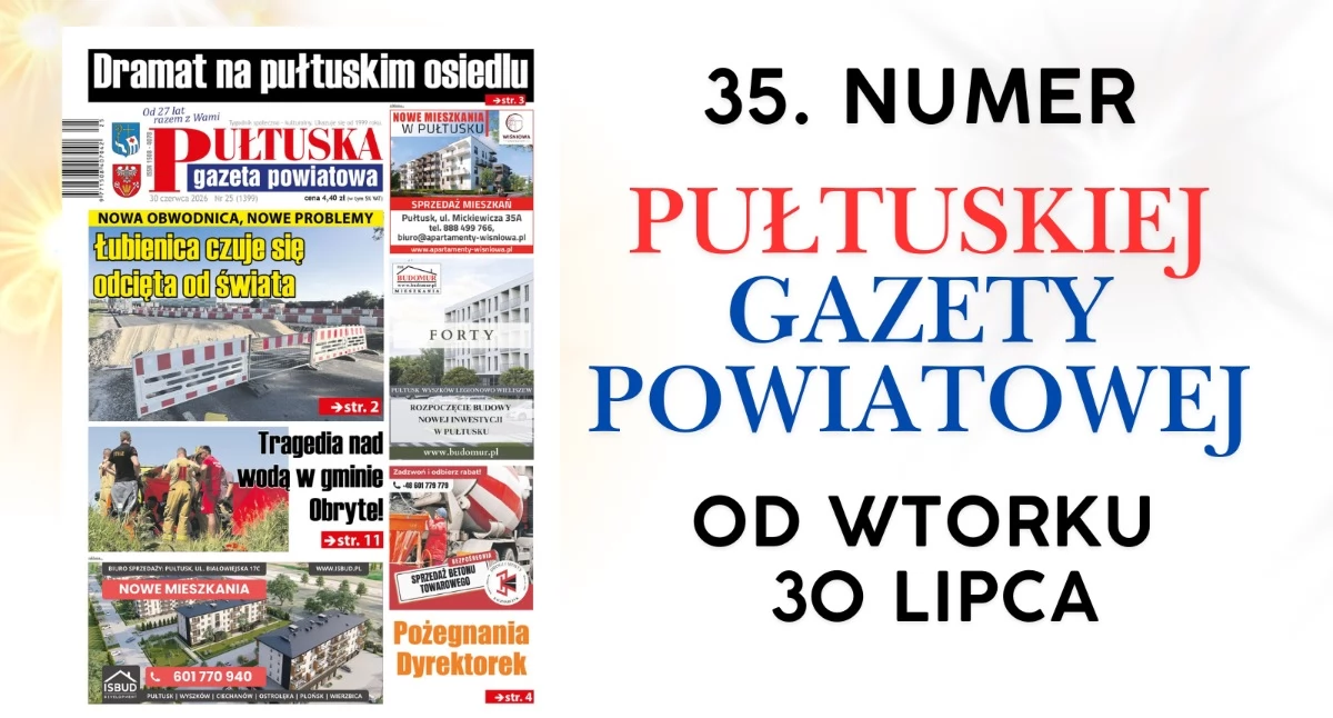 W aktualnym numerze PGP, numerze Pułtuskiej Gazety Powiatowej - zdjęcie, fotografia