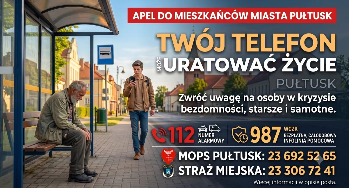 Komunikat, mieszkańców Pułtuska - zdjęcie, fotografia