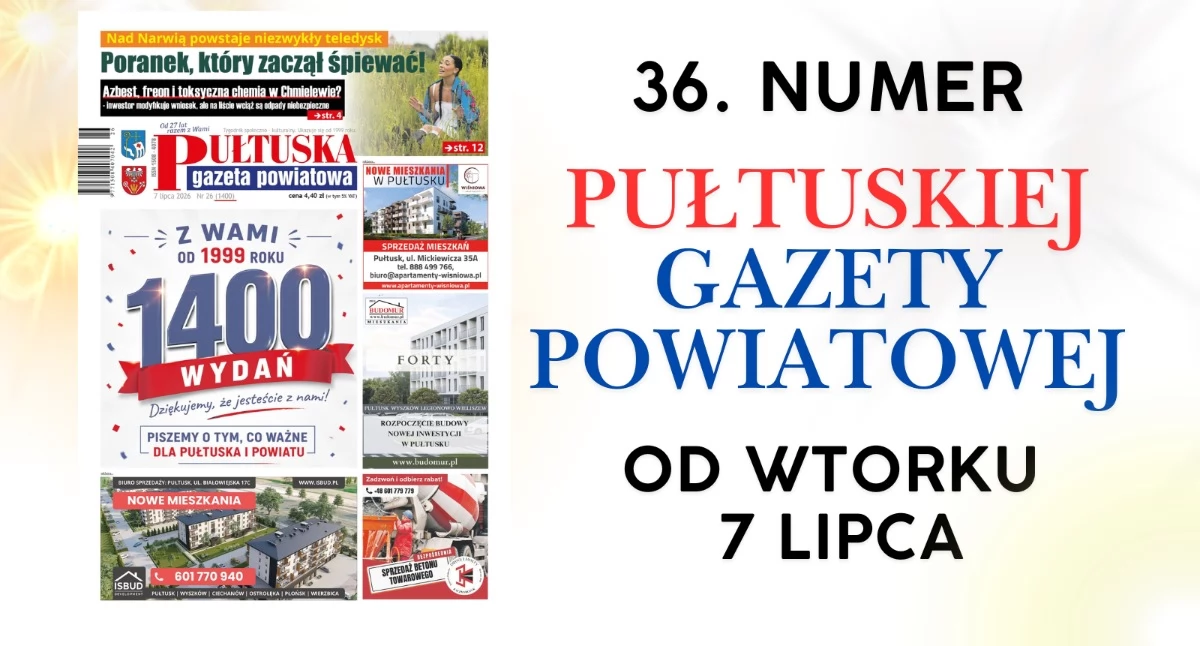 W 26 numerze Pułtuskiej Gazety Powiatowej