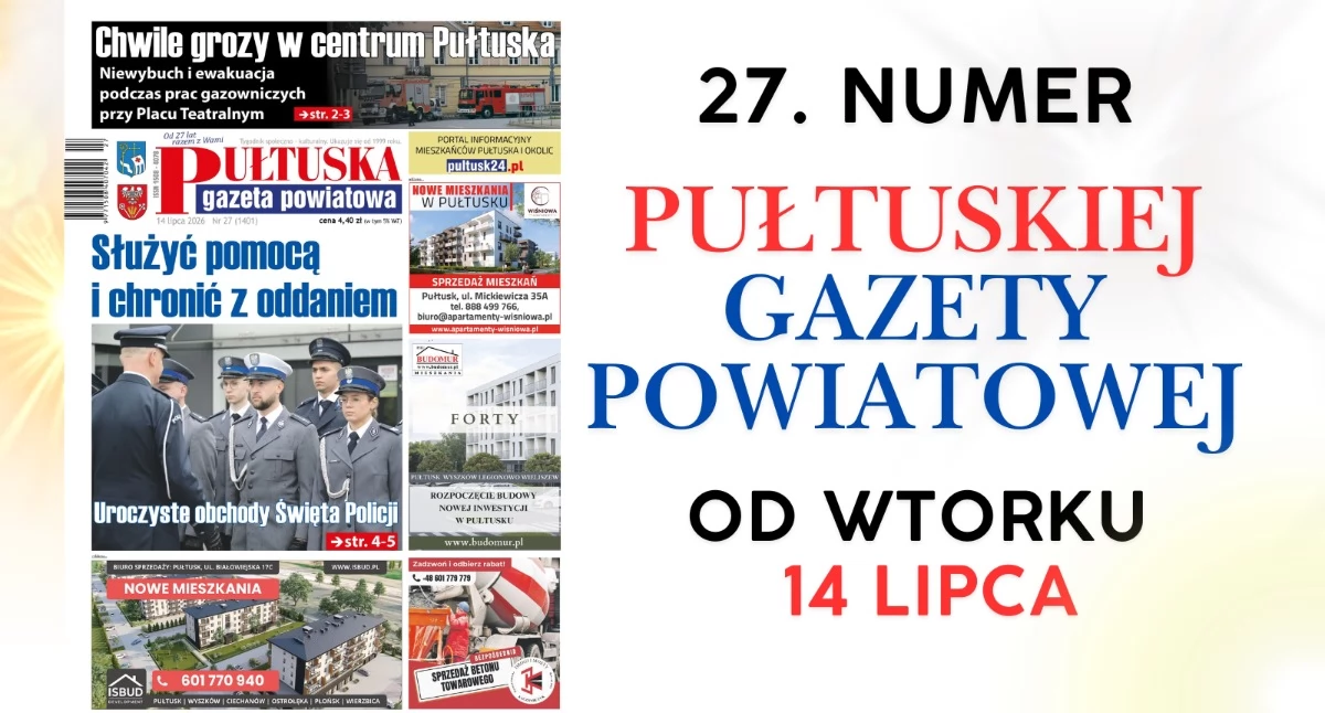 W aktualnym numerze PGP, numerze numerze Pułtuskiej Gazety Powiatowej - zdjęcie, fotografia