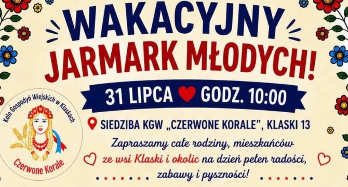 Wydarzenia, Szykujcie WIELKI WAKACYJNY JARMARK MŁODYCH Czerwonych Korali! - zdjęcie, fotografia